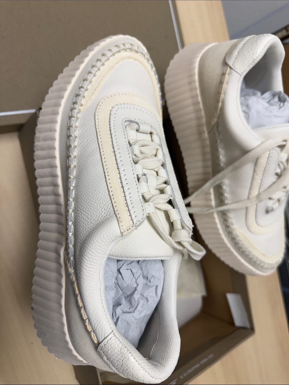 Dolce Vita Off-White Platform Sneakers - Picture 2 of 6